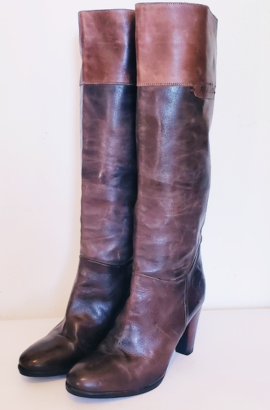 Progetto Italian knee high stacked heel boots - Picture 3 of 8